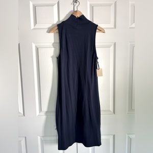 Aritzia TNA Navy Sleeveless-High Neck Dress, sz Large NWT
